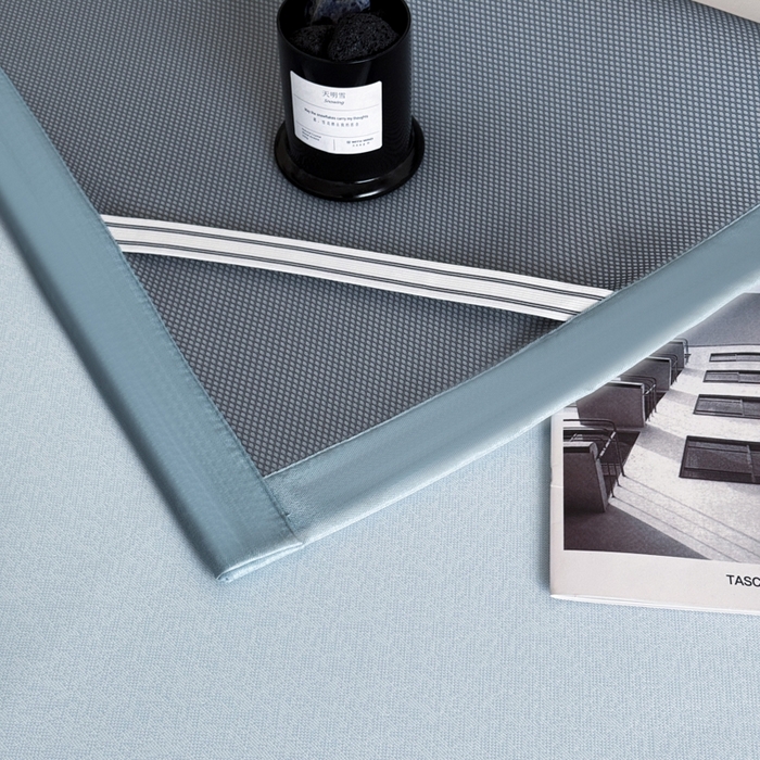 91家纺网 家纺一手货源 找家纺 九花鹿 2025新款A类PE凉感提花冰丝凉席软凉席可水洗可机洗 蝶舞（天空蓝）