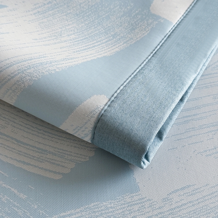 91家纺网 家纺一手货源 找家纺 九花鹿 2025新款A类PE凉感提花冰丝凉席软凉席可水洗可机洗 速写（天空蓝）