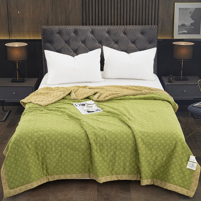 91家纺网 家纺一手货源 找家纺 （总）鲁爱家纺供货 2025新款全棉双层纱提花夏被