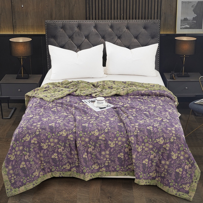 91家纺网 家纺一手货源 找家纺 （总）鲁爱家纺供货 2025新款全棉双层纱提花夏被