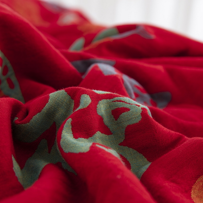 91家纺网 家纺一手货源 找家纺 （总）鲁爱家纺供货 2025新款全棉双层纱提花夏被