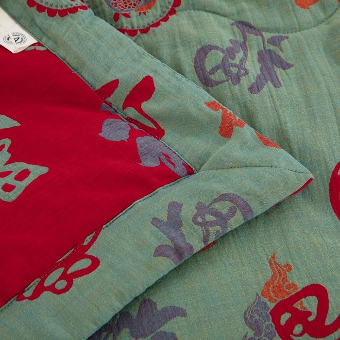 91家纺网 家纺一手货源 找家纺 （总）鲁爱家纺供货 2025新款全棉双层纱提花夏被