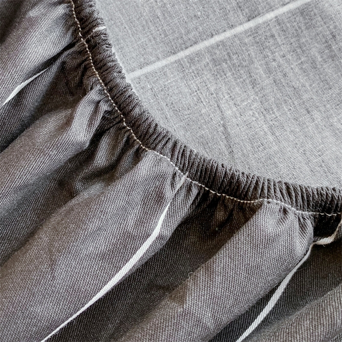 91家纺网 家纺一手货源 找家纺 宝齐莱家纺 2025新款13376全棉纯棉活性印花床笠单品单床笠床笠单件 黑白格-床笠