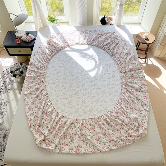 91家纺网 家纺一手货源 找家纺 宝齐莱家纺 2025新款13376全棉纯棉活性印花床笠单品单床笠床笠单件 恋曲-床笠