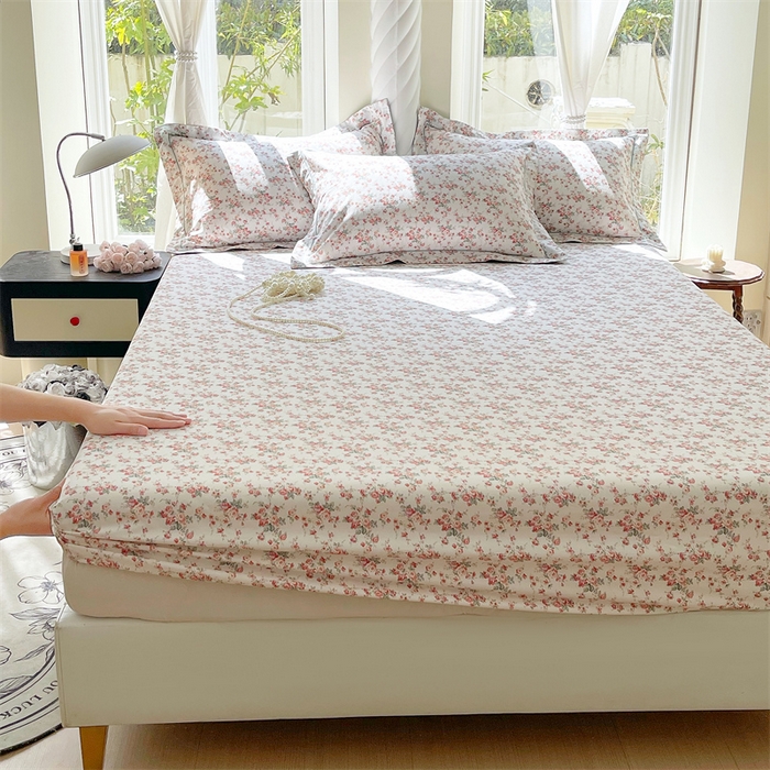 91家纺网 家纺一手货源 找家纺 宝齐莱家纺 2025新款13376全棉纯棉活性印花床笠单品单床笠床笠单件 恋曲-床笠