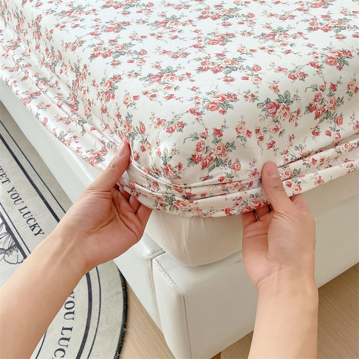 91家纺网 家纺一手货源 找家纺 宝齐莱家纺 2025新款13376全棉纯棉活性印花床笠单品单床笠床笠单件 恋曲-床笠