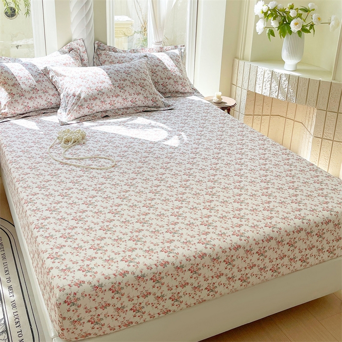 91家纺网 家纺一手货源 找家纺 宝齐莱家纺 2025新款13376全棉纯棉活性印花床笠单品单床笠床笠单件 恋曲-床笠