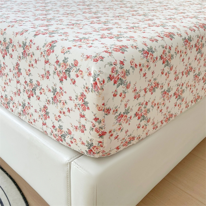 91家纺网 家纺一手货源 找家纺 宝齐莱家纺 2025新款13376全棉纯棉活性印花床笠单品单床笠床笠单件 恋曲-床笠