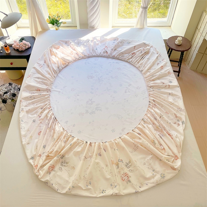 91家纺网 家纺一手货源 找家纺 宝齐莱家纺 2025新款13376全棉纯棉活性印花床笠单品单床笠床笠单件 灵动玉-床笠