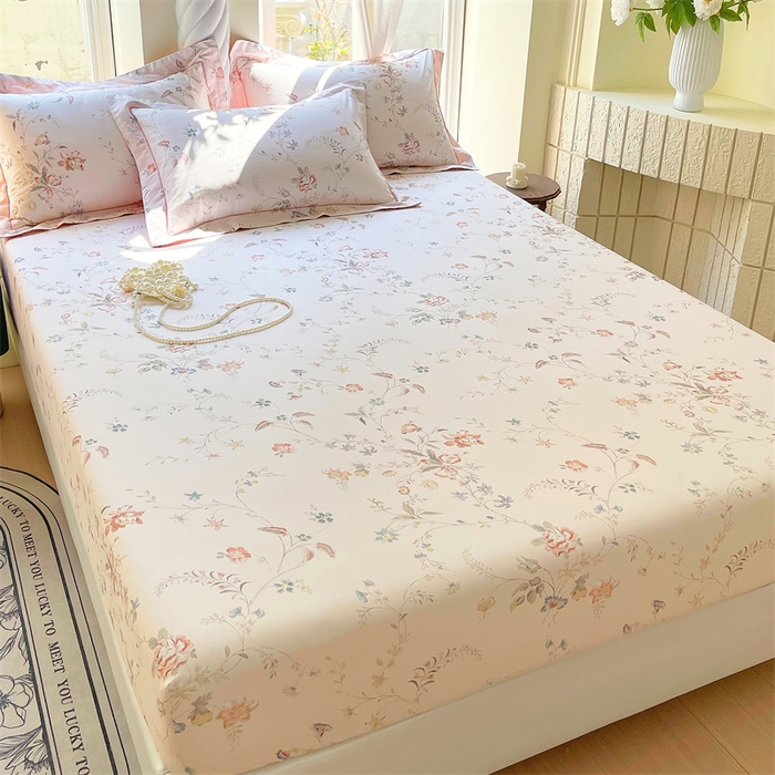 91家纺网 家纺一手货源 找家纺 宝齐莱家纺 2025新款13376全棉纯棉活性印花床笠单品单床笠床笠单件 灵动玉-床笠