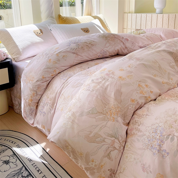 91家纺网 家纺一手货源 找家纺 宝齐莱家纺 2025新款13376全棉纯棉活性印花被套单品单被套被套单件 初颜-被套