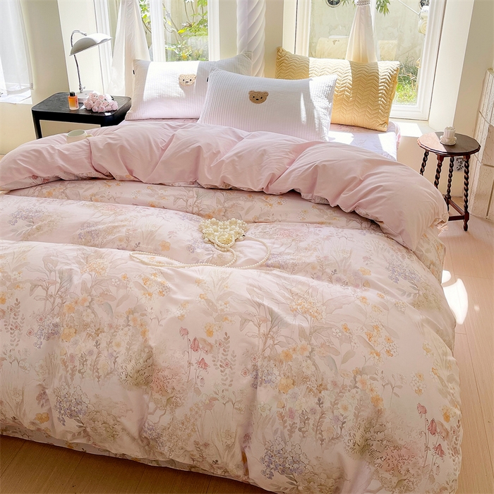 91家纺网 家纺一手货源 找家纺 宝齐莱家纺 2025新款13376全棉纯棉活性印花被套单品单被套被套单件 初颜-被套