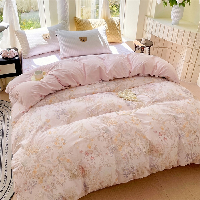 91家纺网 家纺一手货源 找家纺 宝齐莱家纺 2025新款13376全棉纯棉活性印花被套单品单被套被套单件 初颜-被套