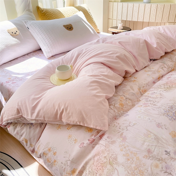 91家纺网 家纺一手货源 找家纺 宝齐莱家纺 2025新款13376全棉纯棉活性印花被套单品单被套被套单件 初颜-被套