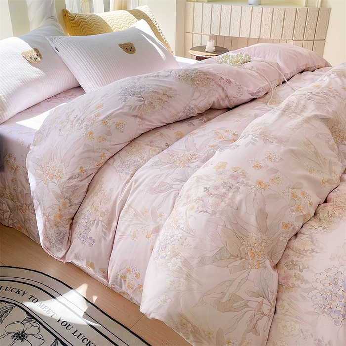 91家纺网 家纺一手货源 找家纺 宝齐莱家纺 2025新款13376全棉纯棉活性印花被套单品单被套被套单件 初颜-被套