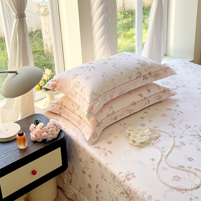 91家纺网 家纺一手货源 找家纺 宝齐莱家纺 2025新款13376全棉纯棉活性印花枕套单品单枕套枕套单件 灵动玉-枕套