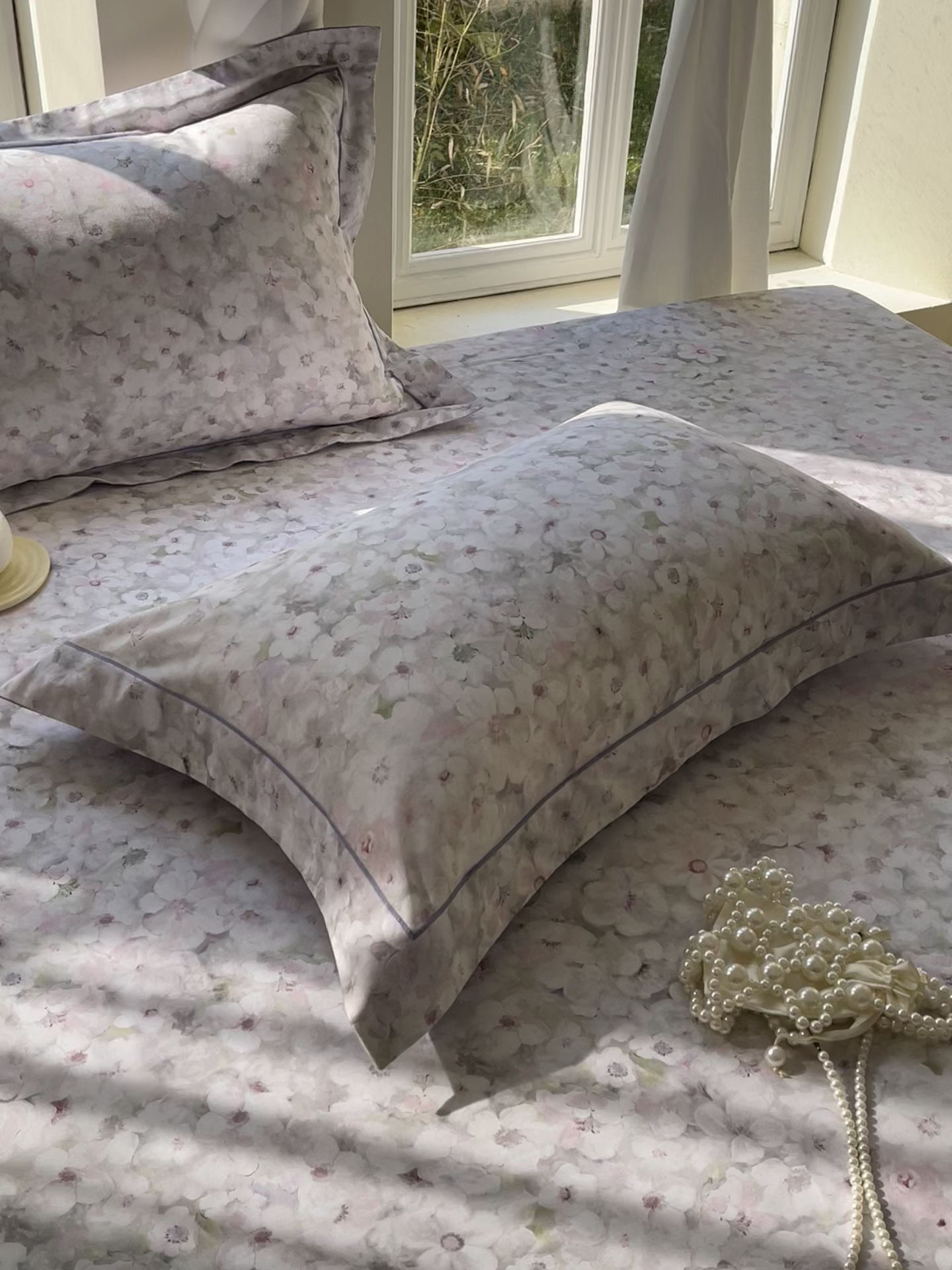 91家纺网 家纺一手货源 找家纺 宝齐莱家纺 2025新款13376全棉纯棉活性印花枕套单品单枕套枕套单件 梦幻紫-枕套