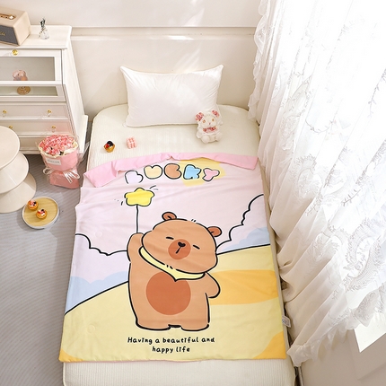 91家纺网 家纺一手货源 找家纺 （总）八零年代 2025新款儿童A类天丝夏被冰爽棉空调被凉感被幼儿园凉席夏被三件套