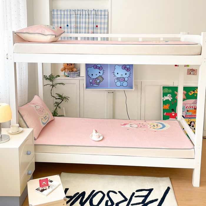 91家纺网 家纺一手货源 找家纺 川悦生活 2025新款大阪冰豆豆凉感凉席三件套 甜蜜蛋糕