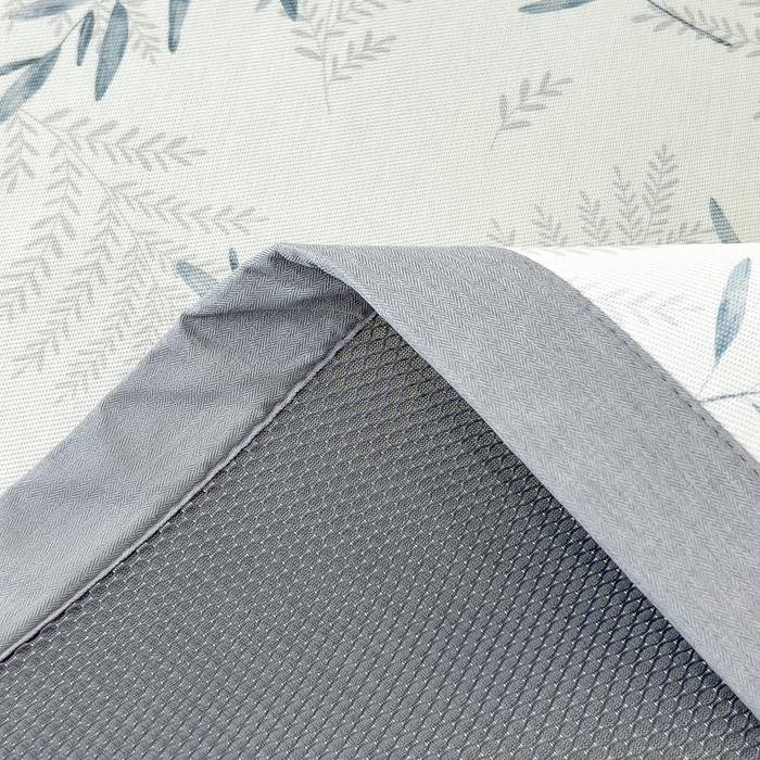 91家纺网 家纺一手货源 找家纺 倾慕家纺 2025年新款600D丝滑冰丝凉席-床席款 清爽绿叶