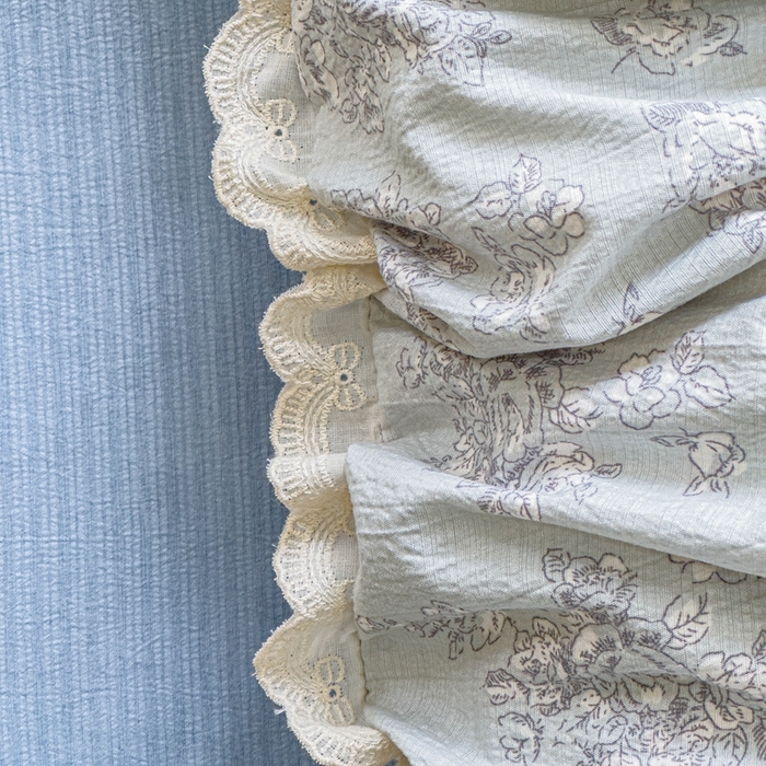 91家纺网 家纺一手货源 找家纺 可思家纺 2025新款法式皱皱纱四件套 莱茵河畔