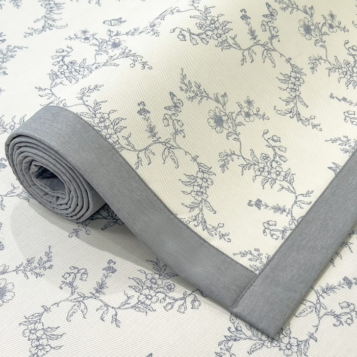 91家纺网 家纺一手货源 找家纺 2025年新款600D丝滑冰丝凉席-床笠款 连理枝蓝