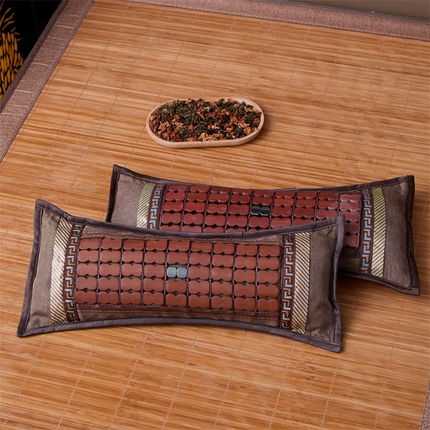 91家纺网 家纺一手货源 找家纺 （总）织布人 2025新款颈椎枕夏季凉感冰藤圆柱枕PE藤麻将枕反弓颈椎不适专用枕43*10*8cm