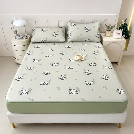 91家纺网 家纺一手货源 找家纺 （总）2025年新款600D丝滑冰丝凉席-床笠款