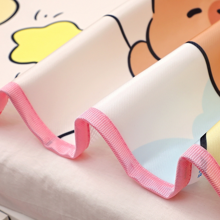 91家纺网 家纺一手货源 找家纺 八零年代 2025新品云柔牛奶丝儿童凉席套件