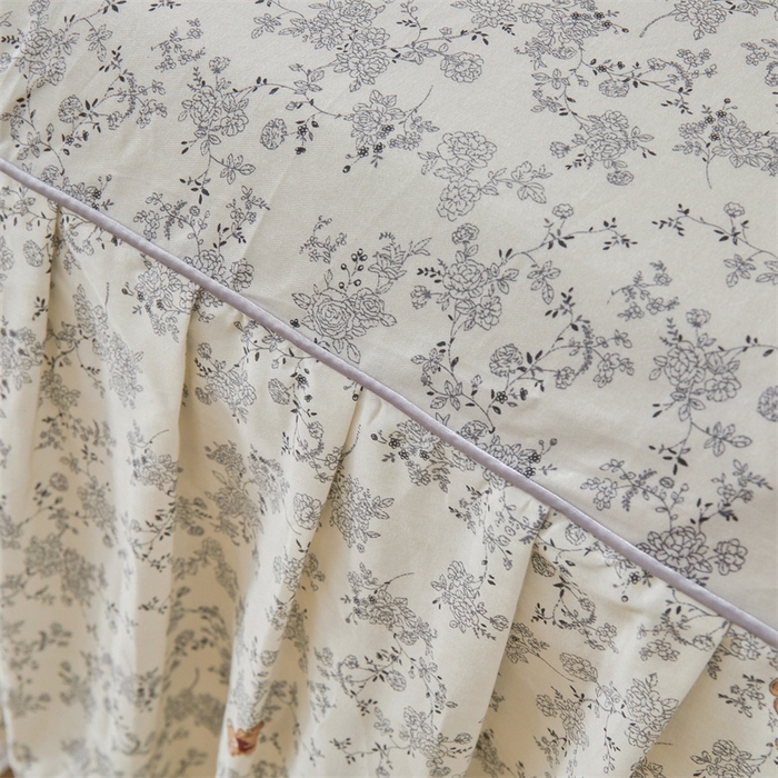 91家纺网 家纺一手货源 找家纺 缦彩 2025新款韩版纯棉床裙四件套 奥罗拉