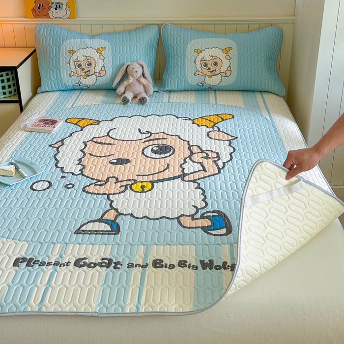 91家纺网 家纺一手货源 找家纺 金爱家 2025新款凉感丝乳胶凉席 乳胶-羊先生