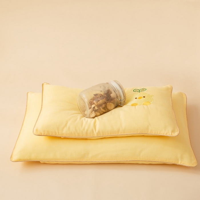 91家纺网 家纺一手货源 找家纺 喜多兔2025新款小轻柔纯棉双层纱枕套枕头 黄色Q小鸡