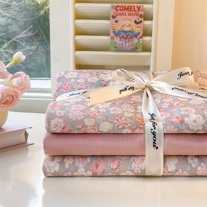 91家纺网 家纺一手货源 找家纺 （总）如约 2025新款A类全棉双层纱四件套