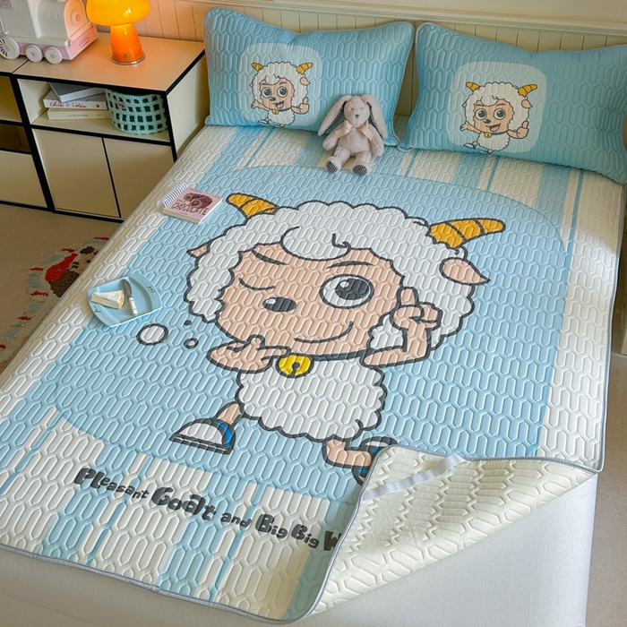 91家纺网 家纺一手货源 找家纺 金爱家 2025新款凉感丝乳胶凉席 乳胶-羊先生