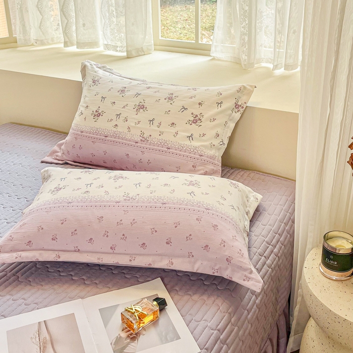 91家纺网 家纺一手货源 找家纺 （总）2025斯卡诺新款拼色针织水洗棉床盖四件套