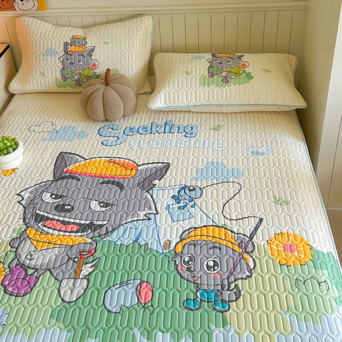 91家纺网 家纺一手货源 找家纺 （总）金爱家 2025新款凉感丝乳胶凉席