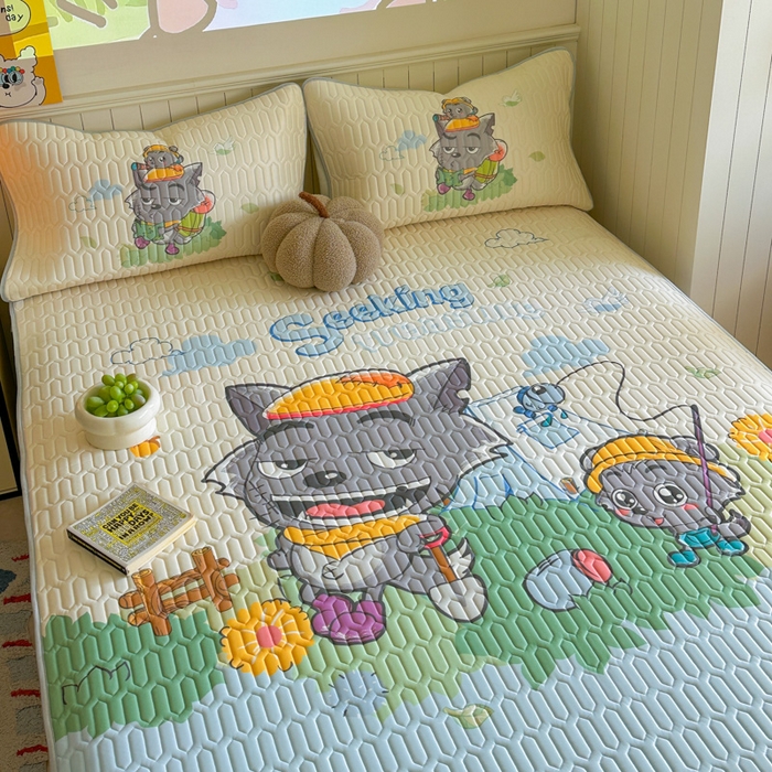 91家纺网 家纺一手货源 找家纺 （总）金爱家 2025新款凉感丝乳胶凉席