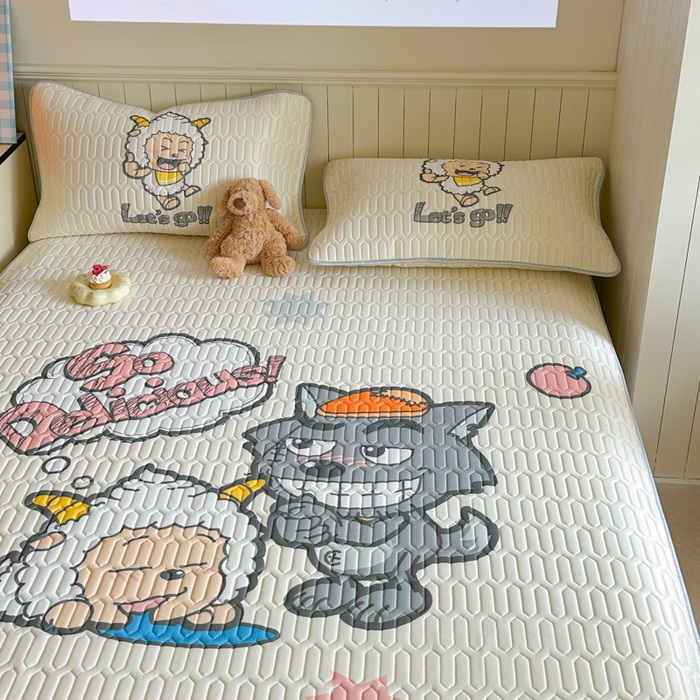 91家纺网 家纺一手货源 找家纺 金爱家 2025新款凉感丝乳胶凉席 乳胶-洋洋得意