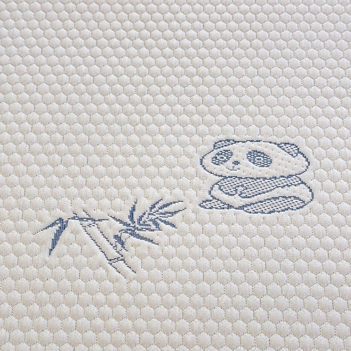 91家纺网 家纺一手货源 找家纺 绒世界 2025新款A类提花凉感豆豆复合凉席套件 提花豆豆-熊猫