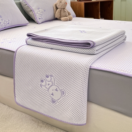 91家纺网 家纺一手货源 找家纺 （总）绘萱家居 2025爆款冰凉豆豆凉席夏被四件套三件套床笠款冰丝软席子