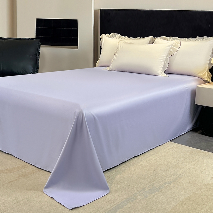 91家纺网 家纺一手货源 找家纺 （总）梦舒羽 2025新款刺绣水洗真丝花边夏被四件套宿舍夏凉被床单枕套三件套-蝶梦花边款