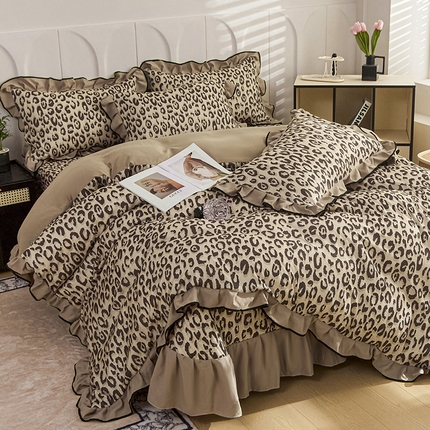 91家纺网 家纺一手货源 找家纺 （总）铠畅家纺 2025新款有氧双层纱印花夹棉床盖四件套-终版