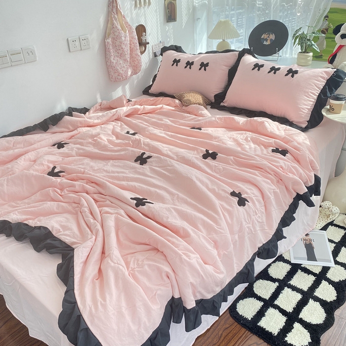 91家纺网 家纺一手货源 找家纺 （总）2025新款毛巾绣单夏被夏被四件套