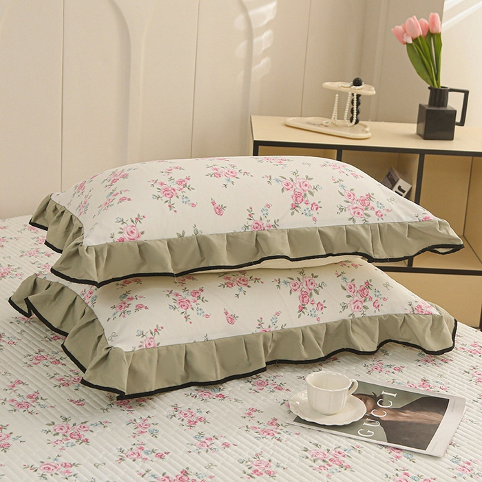 91家纺网 家纺一手货源 找家纺 铠畅家纺 2025新款有氧双层纱印花夹棉床盖四件套-终版 晨曦微露