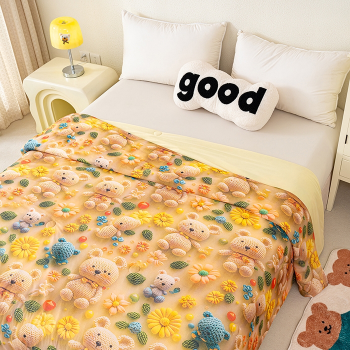 91家纺网 家纺一手货源 找家纺 （总）圣尔雅家纺 2025新款5D立体夏被被子被芯