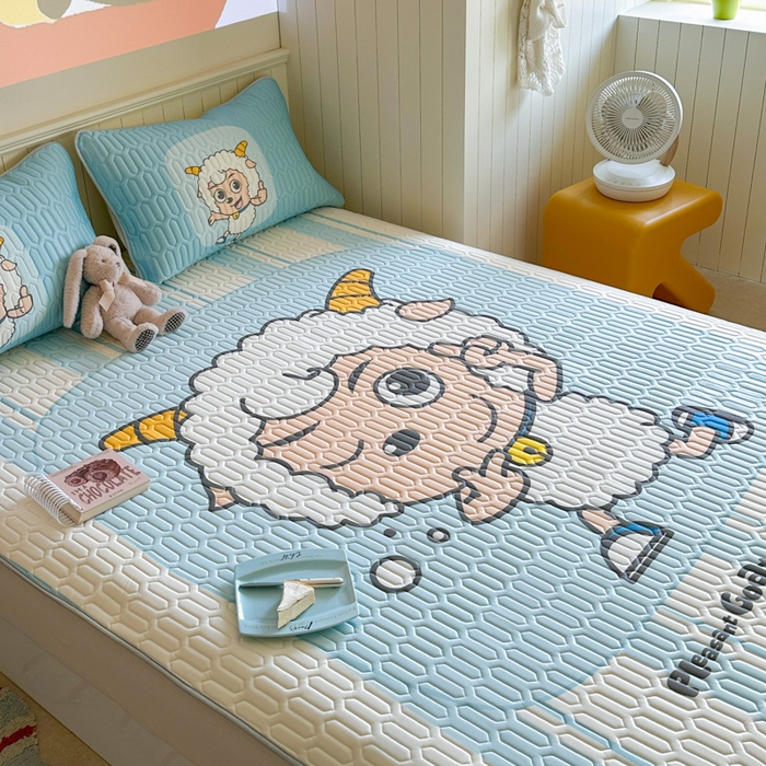 91家纺网 家纺一手货源 找家纺 金爱家 2025新款凉感丝乳胶凉席 乳胶-羊先生