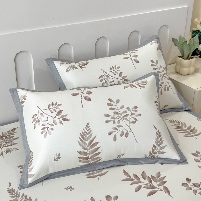 91家纺网 家纺一手货源 找家纺 倾慕家纺 2025年新款600D丝滑冰丝凉席-床席款 素叶金