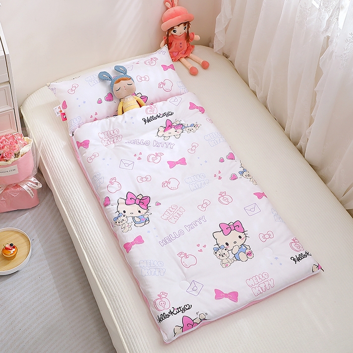 91家纺网 家纺一手货源 找家纺 八零年代 2024新款三丽鸥睡袋儿童一体防踢被 纯棉四季款