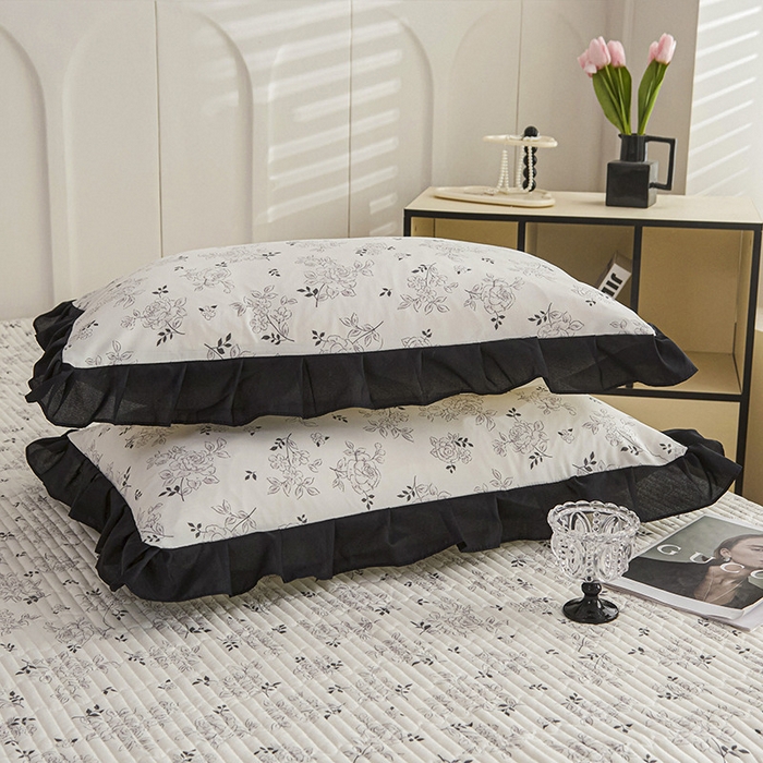 91家纺网 家纺一手货源 找家纺 铠畅家纺 2025新款有氧双层纱印花夹棉床盖四件套-终版 沉香