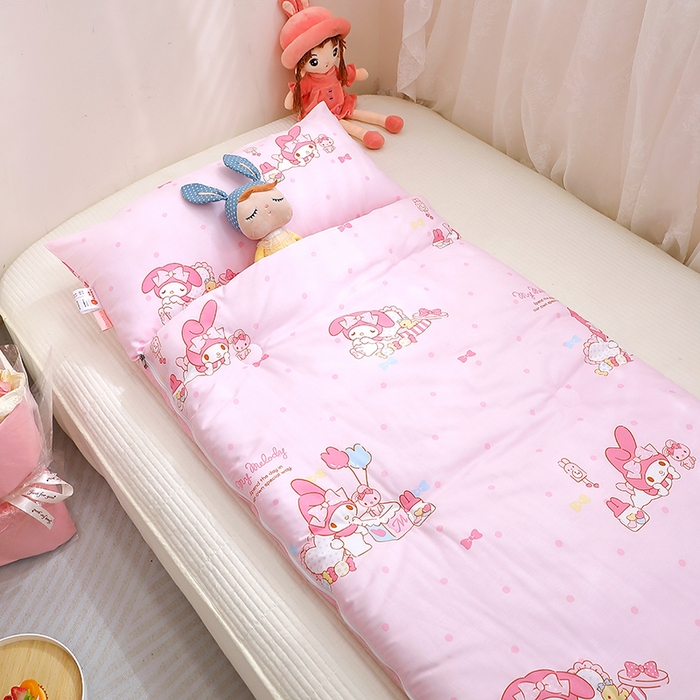 91家纺网 家纺一手货源 找家纺 八零年代 2024新款三丽鸥睡袋儿童一体防踢被 纯棉四季款